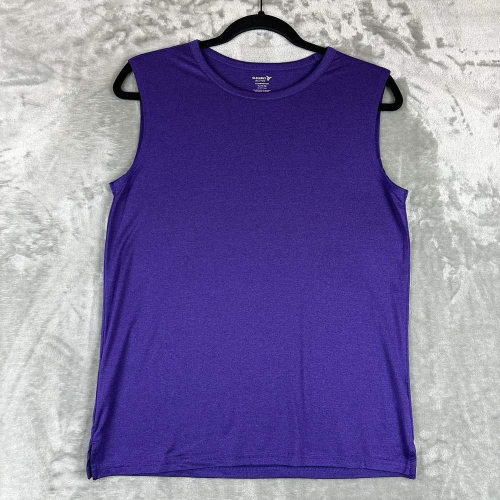 Old Navy Active T-Shirt Boys XL (14-16) Purple Go-Dry Cool Cloud Motion